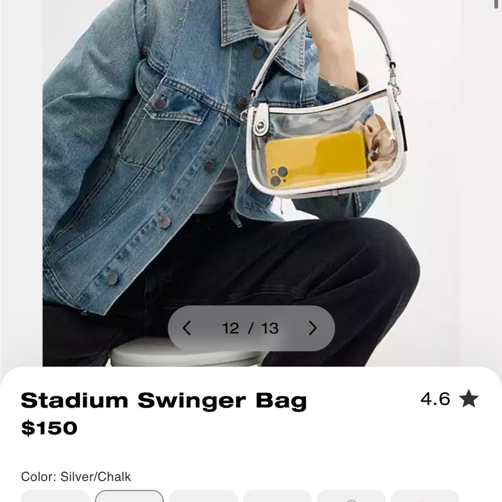 SOLD***Coach WHITE PVC CLEAR Crossbody Bag